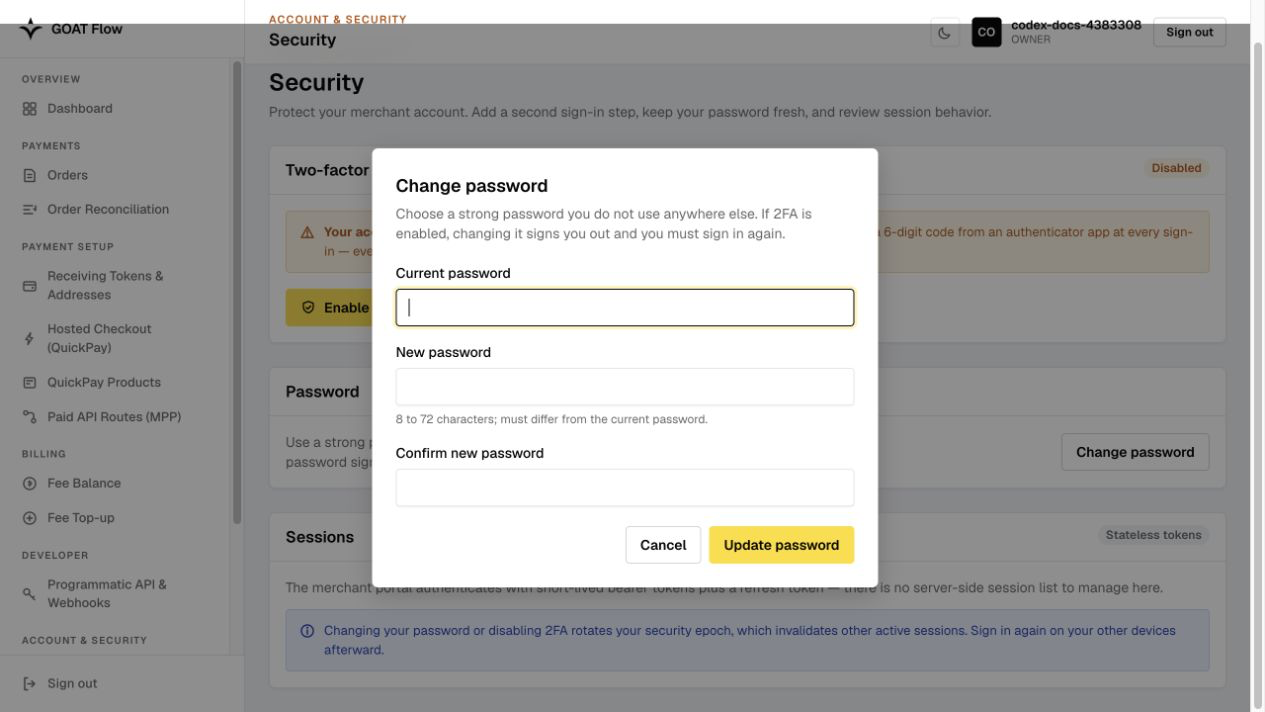 Change Password