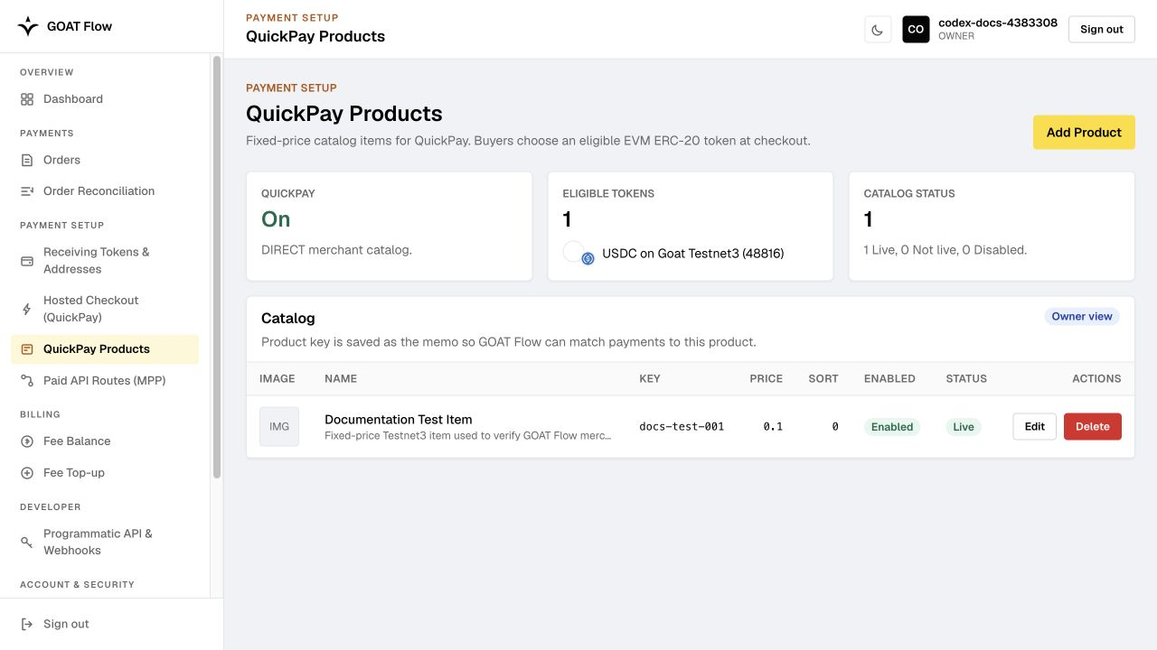 QuickPay Products