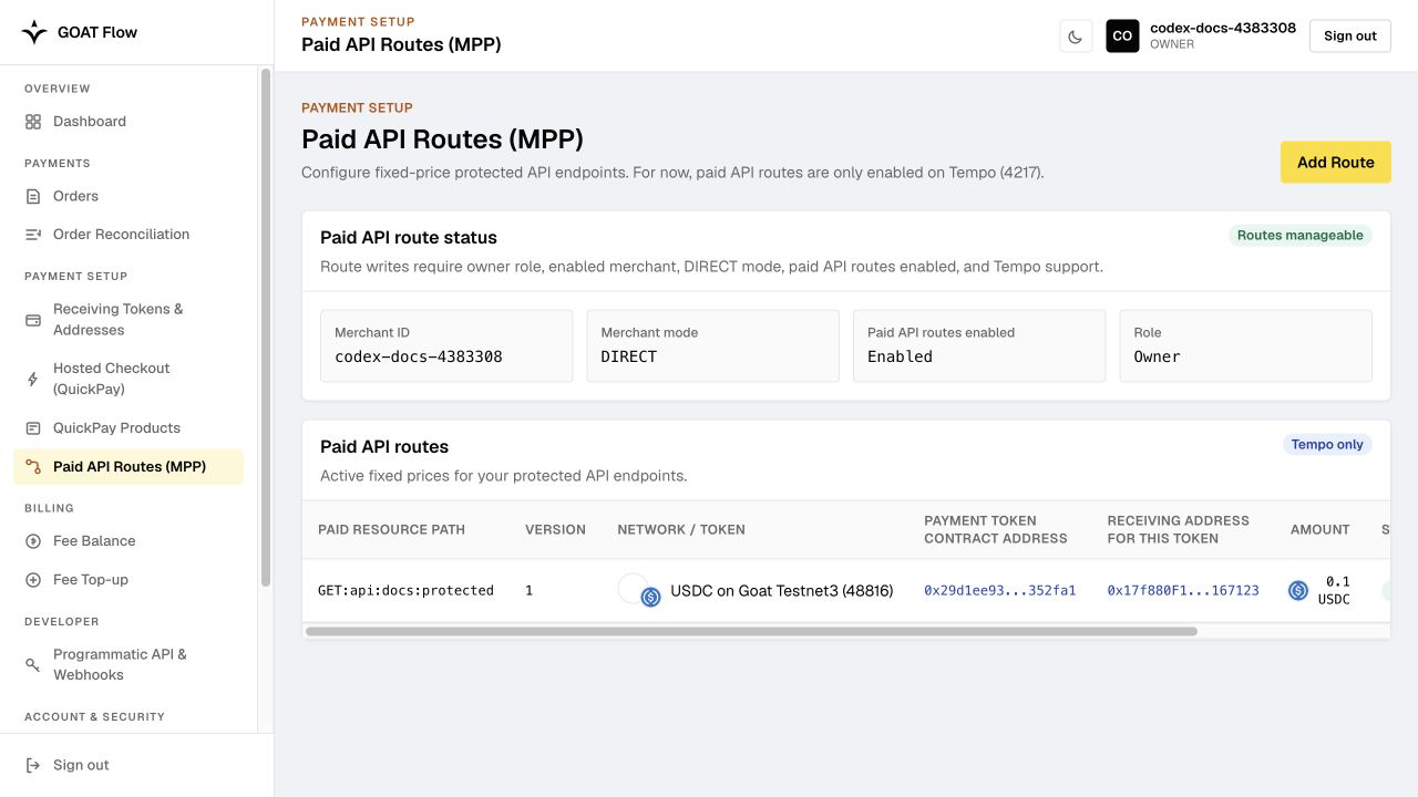 Active MPP Route
