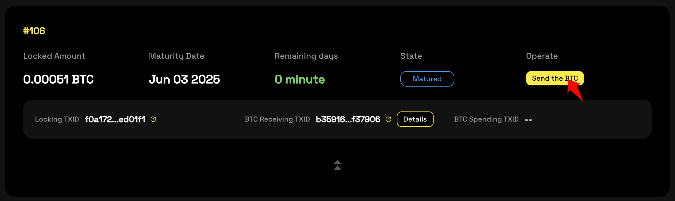 Open the spend script modal