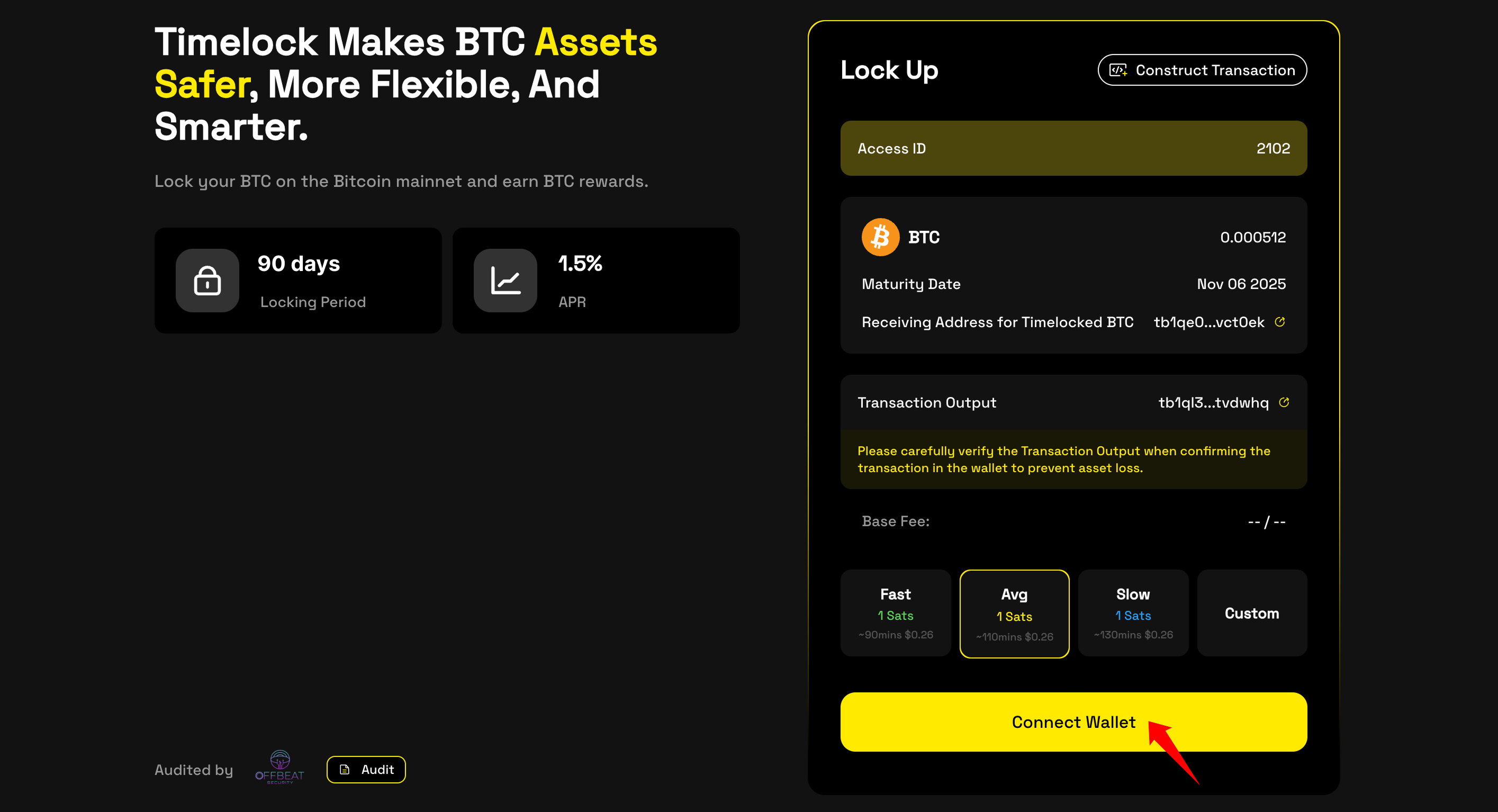 Connect the BTC wallet
